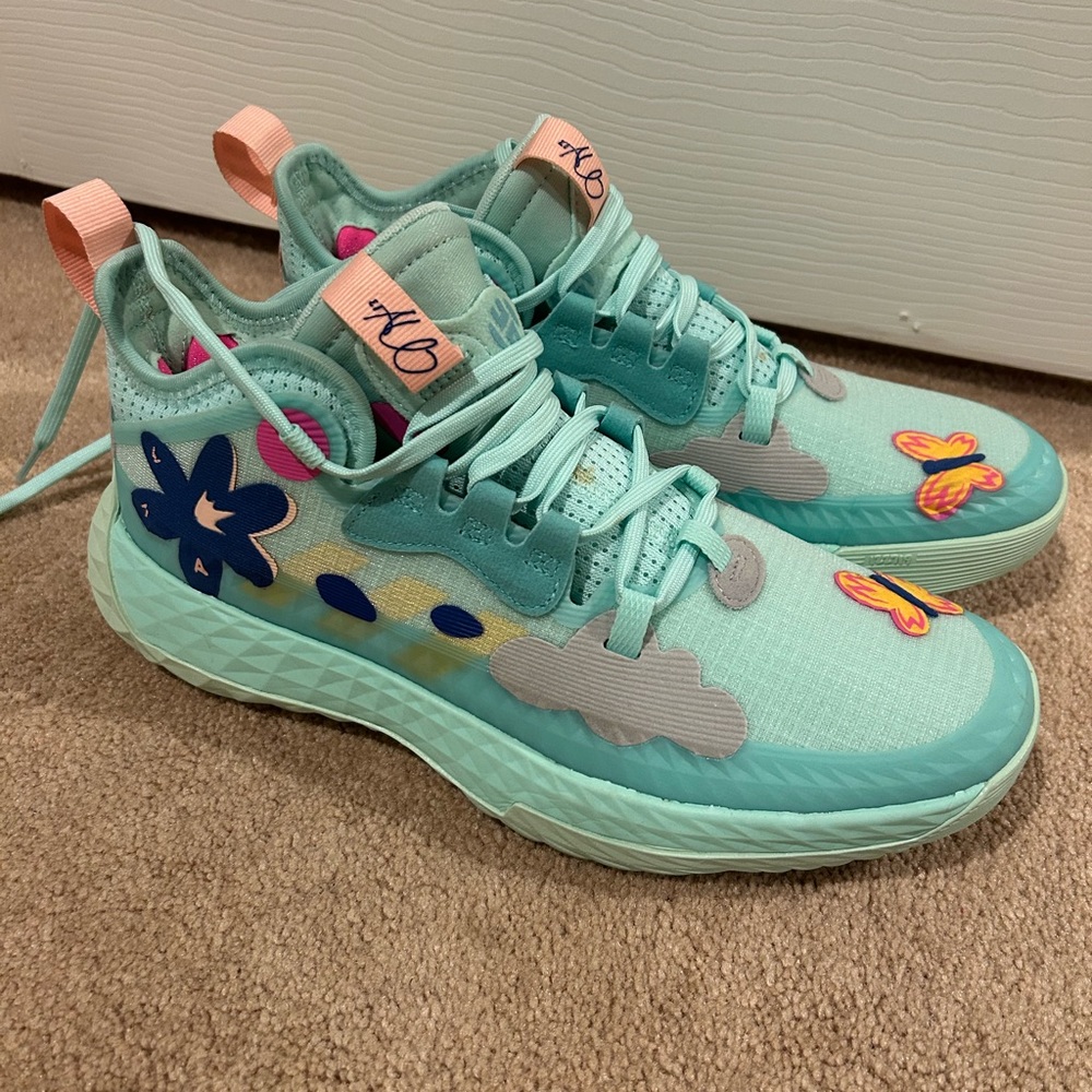 adidas Teal and Pink Athletic Shoes